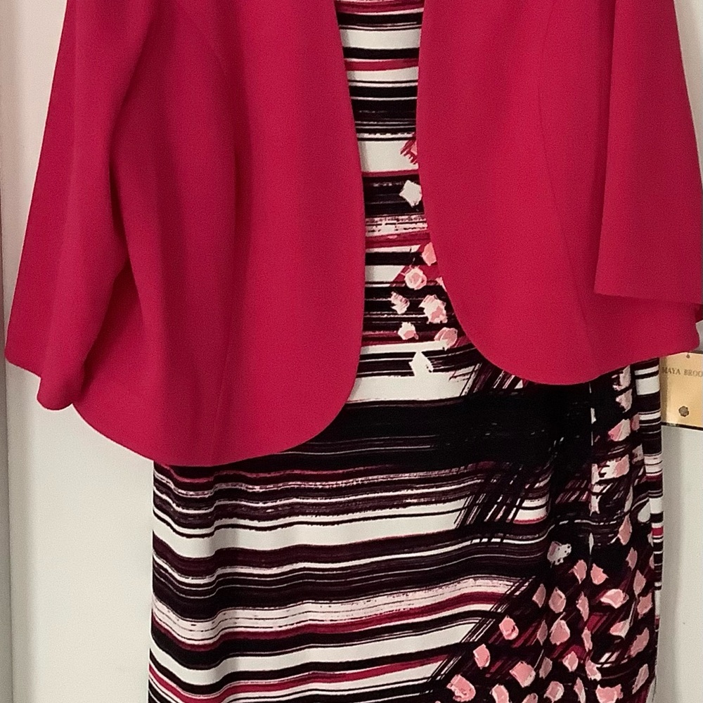 NWT Maya Brooke Elegant Pink Midi Dress size 20W